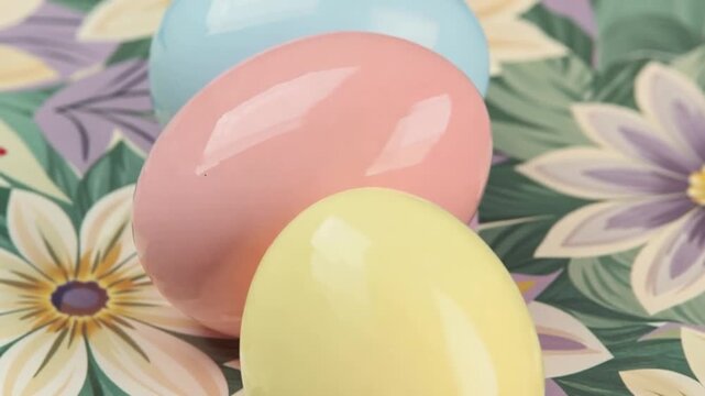 easter eggs and flowers