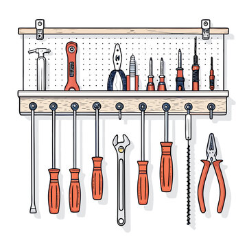 Depicting Create Bold Stroke Workshop Tool Rack Hangi Stunning Professional Photo