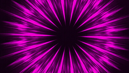 Vibrant pink light burst on dark background, dynamic energy explosion, abstract motion effect, perfect for creative projects and digital designs