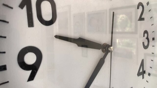 footage of a rotating wall clock