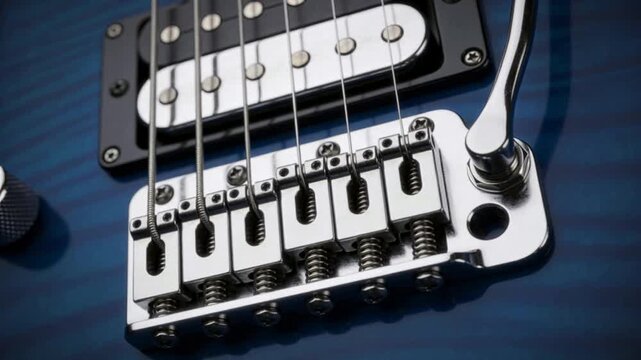 Guitar whammy bar being used on electric guitar