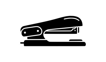 Stapler black icon office stationery tool vector illustration isolated on white