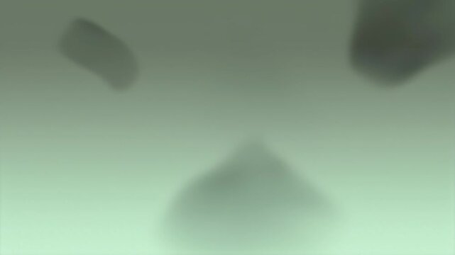 Abstract misty green background with indistinct shapes suggesting a ghost face