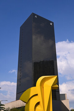 "Torre del Caballito" a skyscraper located on the Paseo de la Reforma in Mexico City, central offices of the "Secretaria de Hacienda" a fiscal department