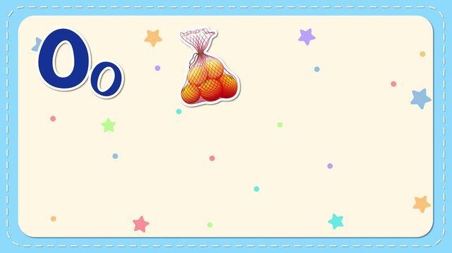 Educational Alphabet Animation for Letter O with Animals and Objects