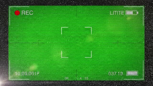 Green Screen smartphone camera recording on background rec frame viewfinder overlay animation cam video movie focusing chroma key surveillance camcorder live digital interface 4k hd loop able scene 1