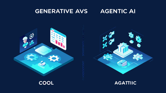 Generative avs agentic ai a visual comparison of cool and agattiic