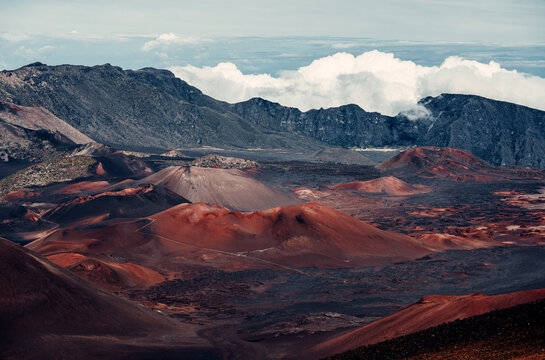 Haleakala Crater in Haleakala National Park on Maui Island