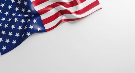 Obraz premium Patriotic american flag on flag day in the united states of america