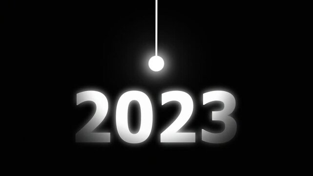 Bright Idea Lighting Up 2023 &ndash; Futuristic New Year Concept Symbolizing Innovation, Hope, Strategy and Forward Thinking Success.