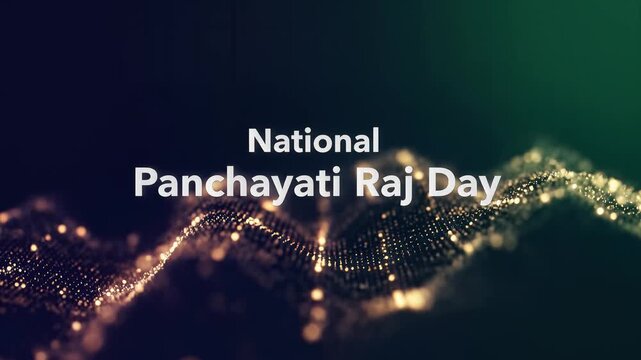 National Panchayati Raj Day Background with Fairy Lights