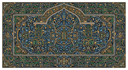 Intricate Persian Carpet Design with Ornate Patterns. © siti sariyati