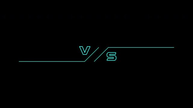 Versus screen design graphic suitable for sports matches, video game battles, debates, or any competitive theme in marketing or social media.