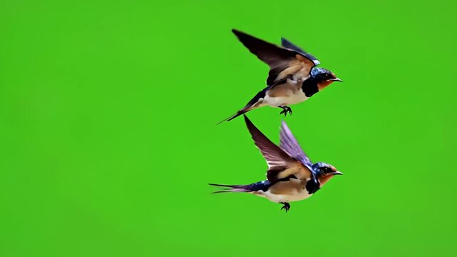 Green Screen real some birds flying 01 with alpha channel ready to insert in your vfx works as a separate layer scene 3 distortion, overlay, glitch, static noise, scan lines on black background, 4k
