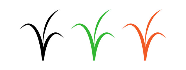 colorful grass blade vector icons © Designer Alam