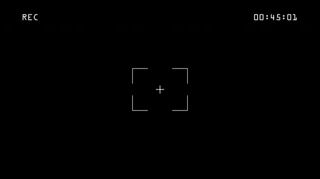 Clean Camera Recording Frame Overlay with REC Indicator and Timer Display, Minimal Video Camera Screen Interface for Filmmaking and Editing