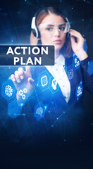 Business, Technology, Internet and network concept. Concept meaning proposed strategy or course of actions for certain time.