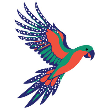 vector illustration of a parrot