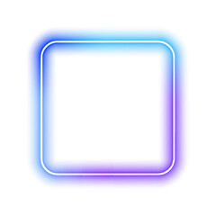 Fototapeta premium Modern glowing square ring with radiant gradient glow and soft illumination, ideal for banners, digital artwork, and technology-themed graphics. vector