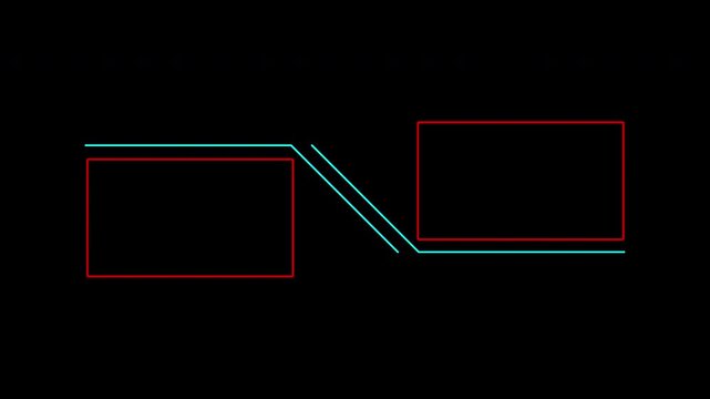 Versus screen of glasses with colored lines and rectangles. Suitable for optometry or eyewear businesses looking for a modern design.