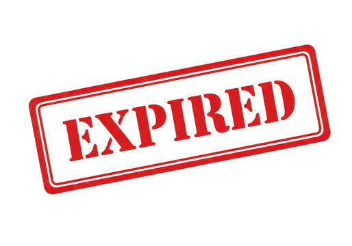 A red stamp with the word expired