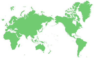 世界地図のシルエットイラスト　world map