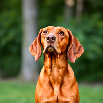 Redbone Coonhound portrait