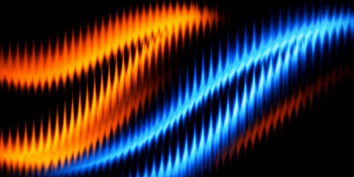 Abstract colorful rainbow background with digital technology wave lines and bright spectrum energy equalizer pattern on a dark blue wallpaper backdrop vector illustration