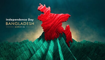 Fototapeta premium Bangladesh Independence Day Celebration Symbolic Illustration