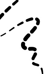 アナログ感のある点線の境界線・手書き風の太い点線・破線ライン