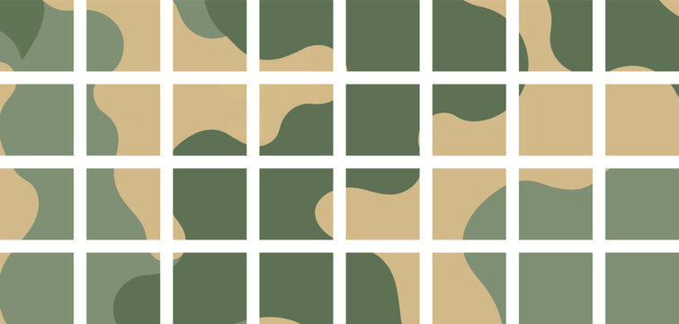Camouflage Pattern Grid Abstract Design.