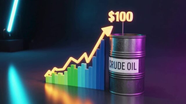 Crude oil price rise concept