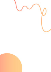 暖色グラデーションの曲線と円の抽象背景フレーム・ミニマルな抽象デザインのメッセージカード背景