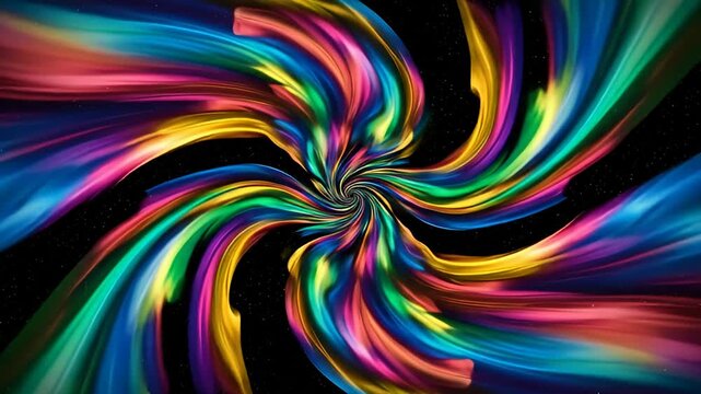 Vibrant swirling abstract pattern with colorful hues creating a dynamic visual effect