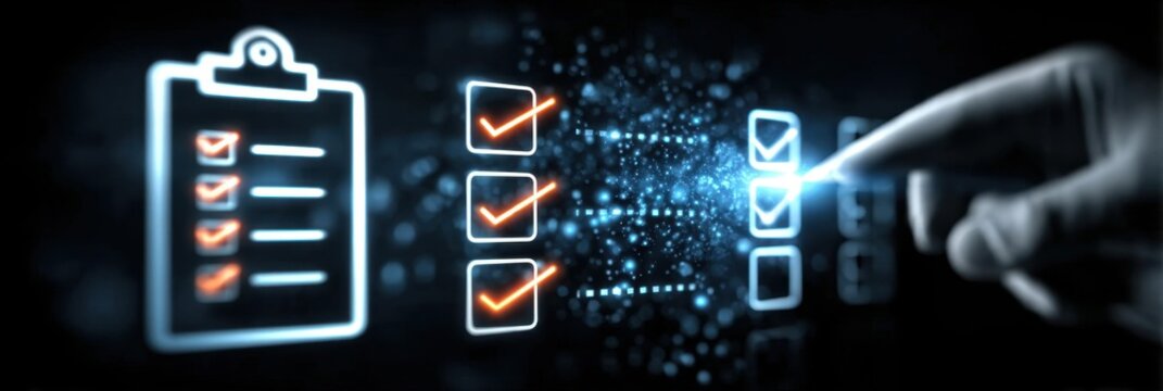 The checklist provides a method to monitor the workflow step by step until the schedule hits a milestone at completion.