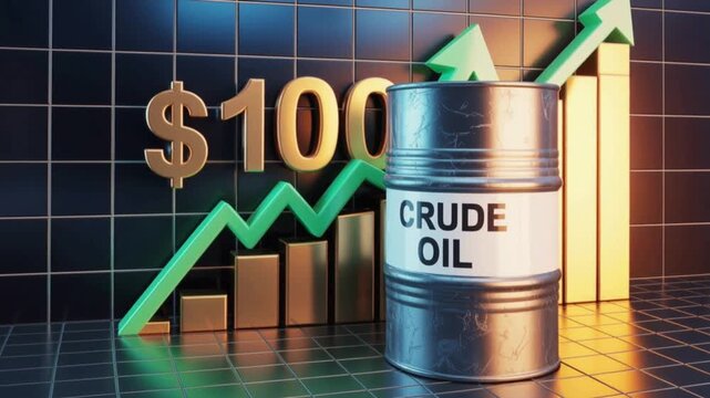 Crude oil price rise concept