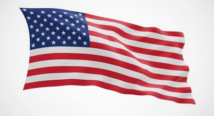 Fototapeta premium Flag day celebration with the american flag waving high