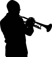 Musician Playing Trumpet Silhouette © Rezowan 