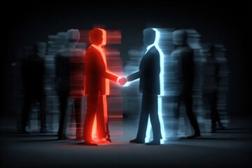 Fototapeta premium Every corporate success starts with an executive partnership utilizing teamwork and professional consulting.