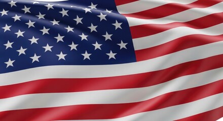 Fototapeta premium Flag day celebration with the american flag waving