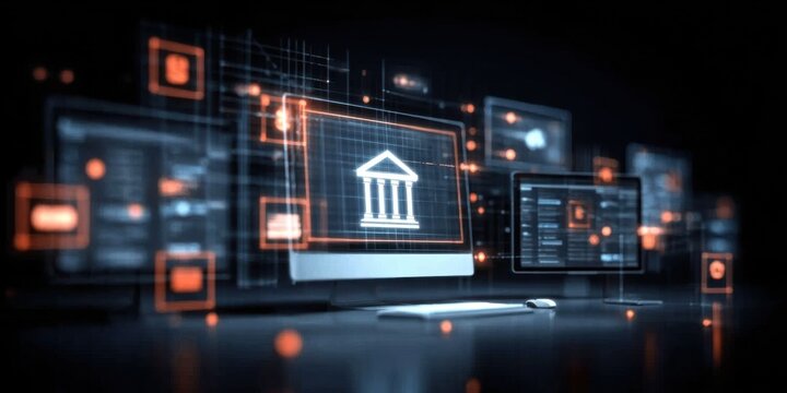 Every digital datum inside online banking is managed by technology and software on a computer located in a secure server room.