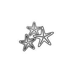 Obraz premium Starfish ocean inspired minimal line art