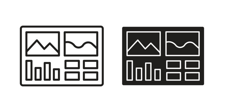 Admin panel icon set, logo vector eps10
