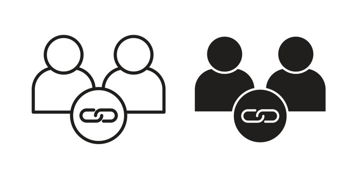 Affiliate link icon set, logo vector eps10