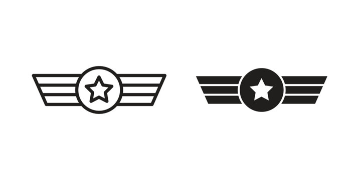 Air force icon set, logo vector eps10