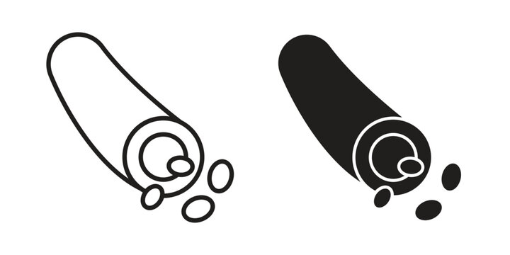 Blood vessel icon set, logo vector eps10