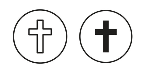 Obraz premium Christian cross icon set, logo vector eps10