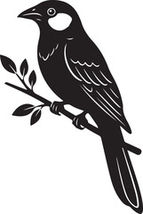 Obraz premium Noisy Miner in silhouette.