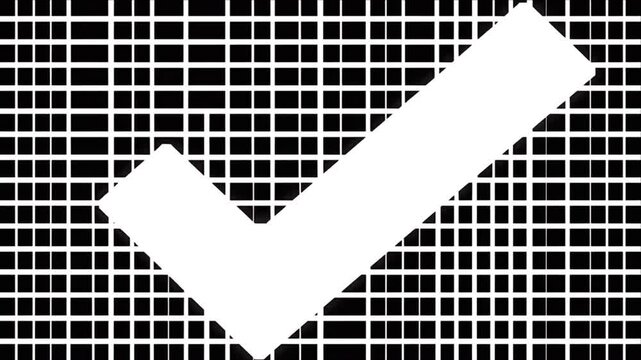 Flat design HUD code validation checkmark scan