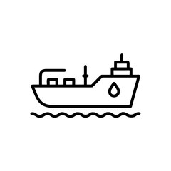 Obraz premium Oil Tanker Ship Icon